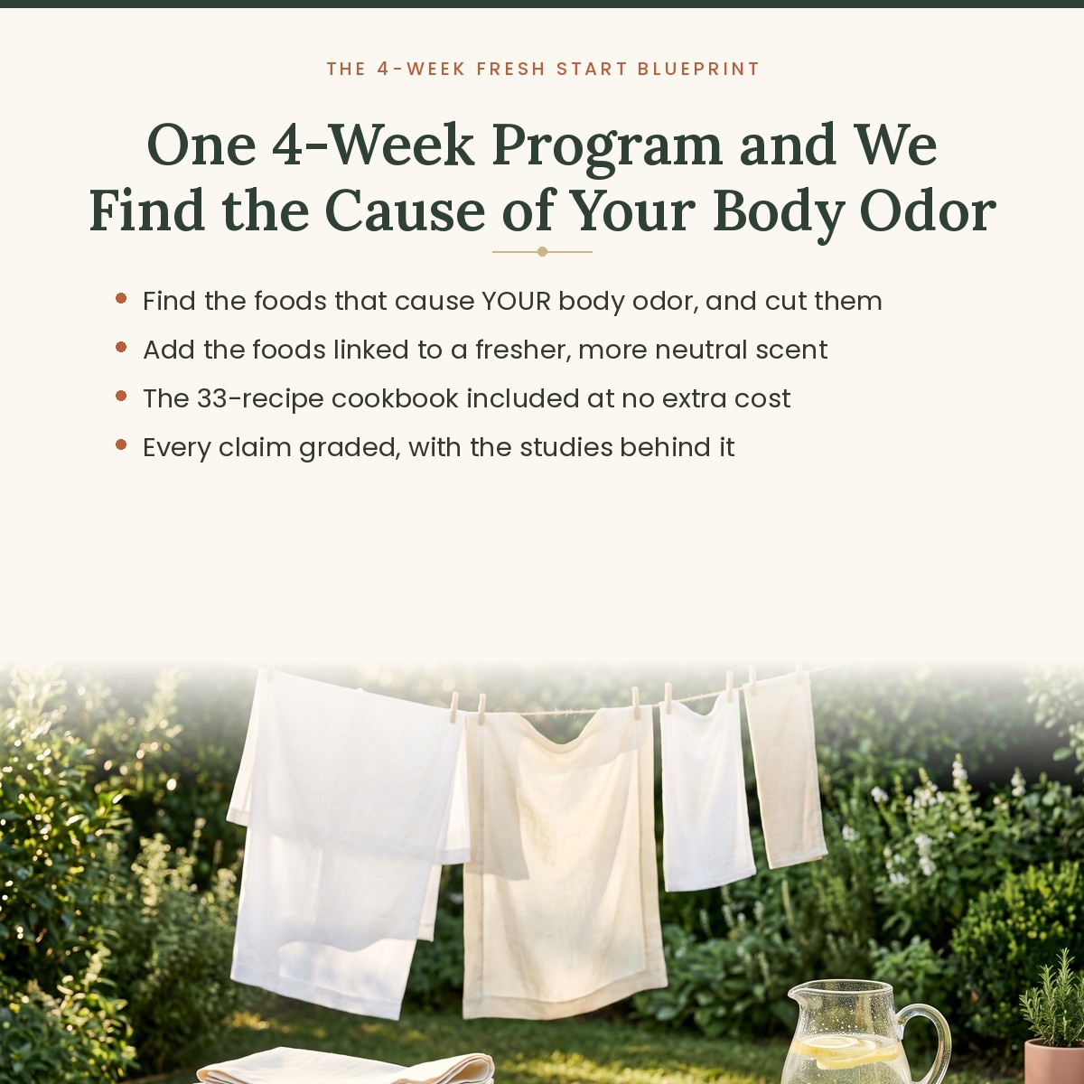 One 4-week program, and you know exactly which foods do it to you